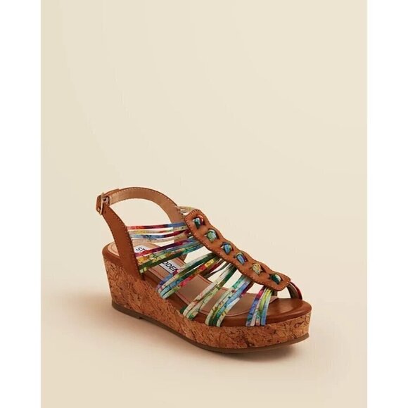 Steve Madden Other - STEVE MADDEN Girls' Tie Dye Strappy Wedge‎ Sandals Kid's Size 4